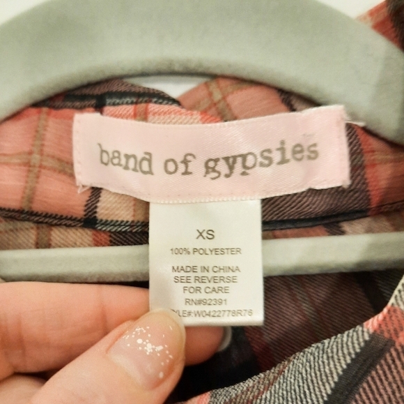 Band of Gypsies Sheer Button Down XS - Picture 2 of 5